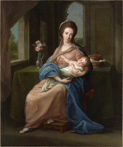De Markiezin van Headfort met haar dochter Mary door Pompeo Girolamo Batoni
